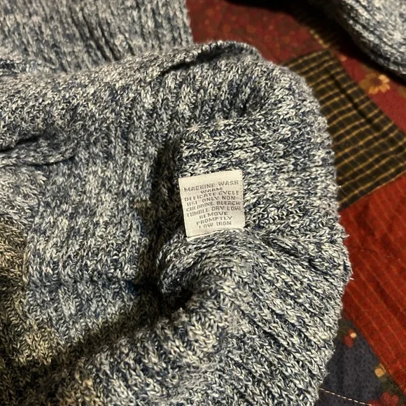 Dressbarn Blue and Gray Hooded Sweater - Size XL - Picture 7 of 7